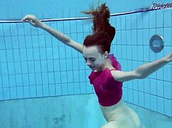 russian teen anna netrebko teases wet in bikini underwater pool swim