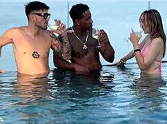 Petite teen ready for bbc colombian double penetration after pool?