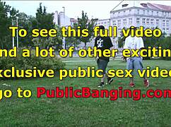 pretty blonde teen 18+ fucked outdoors by 2 guys street orgy blowjob pussy