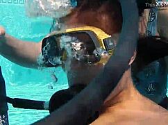 Candy and Lizzy Fuck Mike Hard Underwater in Pool