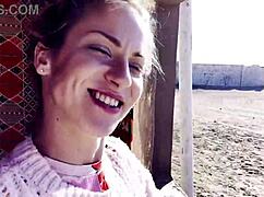 White African Beauty Rides Waves Gracefully