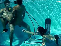 Candy and Lizzy Fuck Mike Hard Underwater in Pool