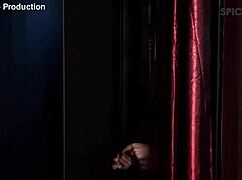 Anal creampie fucking big tits blonde in swinger nightclub heels dance