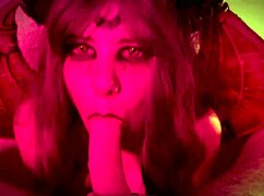 w-we dressed as demons for halloween and that rough doggystyle creampie on her ass was insane...