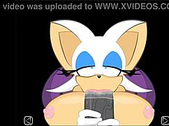rouge stops shadow to suck his massive cock secret