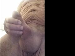 old man all shaved up n super horny solo