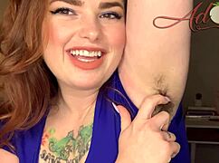 gf proudly shows off her grown out armpit hair in dirty talk fantasy