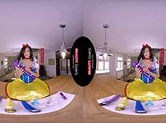 Snow Wild Rides Cock as Horny Latina Milf in Heels and Stockings