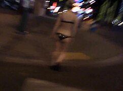 caught 18yo blonde girlfriend nude outdoors flashing before public cock sucking orgasm fuck