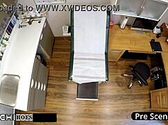 Night shift desperation: Nurse Jewel masturbates to orgasm with dildo backstage