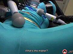 Ecstasy overwhelms Japanese girl in blue uniform during wild group toy sex uncensored