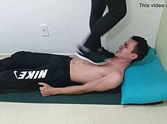 mistress emma stomps hard in new sneakers trample fest