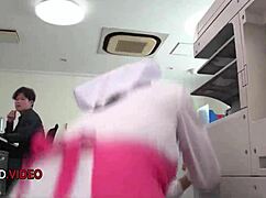 Asian Office Lady Chihiro Akino Blows Hard Craves Creampie