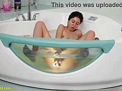 I love watching teen katty west rub her big shaved pussy with dildo in bathtub till orgasm