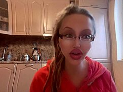 whoa this russian goddess mistress with glasses long nails dominates you financially huge findom fetish!!