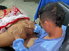 Colombian teen in lingerie gets fucked hard doggy by her man