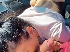 Gabriella's Mouthful Cum Covered After Sucking Speedy's Huge Cock and Balls