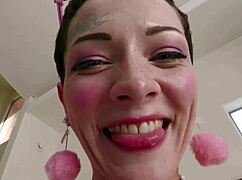 cute mercy muse's shaved asshole prolapses after monster cock anal