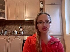 whoa this russian goddess mistress with glasses long nails dominates you financially huge findom fetish!!