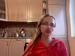 whoa this russian goddess mistress with glasses long nails dominates you financially huge findom fetish!!