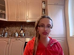 whoa this russian goddess mistress with glasses long nails dominates you financially huge findom fetish!!