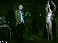 Cute hairy dreadgirl bound interrogated with cigarette fetish in prison!