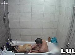 Luuv's Shaving Help Turns into Steamy Sensual Bathroom Performance for Voyeur Eyes