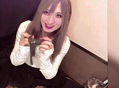 Does long-haired Japanese ladyboy anal masturbate on cam beautifully?