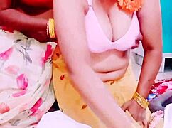 Wife and aunty give dual blowjob with hardcore dirty Telugu talk!