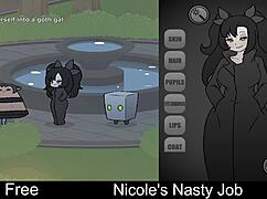 nicole plays her nasty interactive erotic game