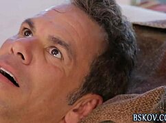 two hot brunettes take turns licking and masturbating each other's pussies in hd mff threesome