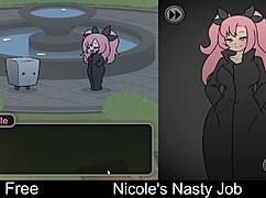 nicole plays her nasty interactive erotic game