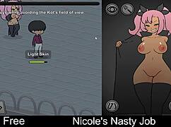 nicole plays her nasty interactive erotic game