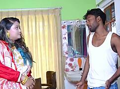 rich indian bhabhi loves making servant happy with juicy tits pussy licking creampie sex