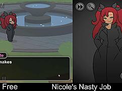 nicole plays her nasty interactive erotic game