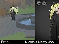 nicole plays her nasty interactive erotic game