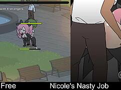 nicole plays her nasty interactive erotic game