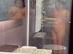 hot blonde stepsister lets me worship ass fuck her hard in shower then cum in mouth