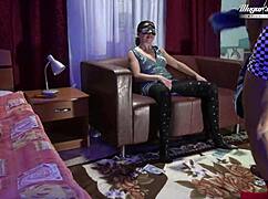 Black Anamary's Backstage Casting: Stripper Fucks Gaping Pussy and Ass