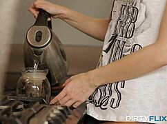 Oozing Cumshot After Alice Marshall's Dirty Doggystyle Teen Pounding!