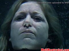 Bound Sub Punished Hard in Garage Water Bondage!