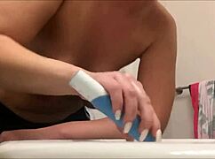 oops caught this curvy babe showerin naked on hidden cam!