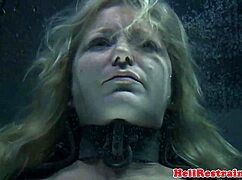 Bound Sub Punished Hard in Garage Water Bondage!