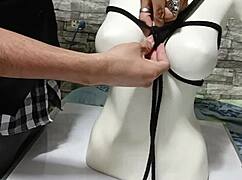 tutorial on tying peruvian bdsm boobs tight