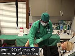 Lesbian torment! Hope Harper Spreads in Latex Gloves at Clinic