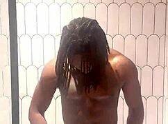oiling up smooth skin in steamy shower feels so good 🛁💦