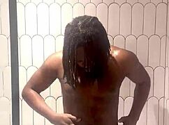 oiling up smooth skin in steamy shower feels so good 🛁💦
