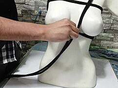 tutorial on tying peruvian bdsm boobs tight