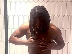 oiling up smooth skin in steamy shower feels so good 🛁💦