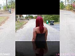 pretty girl in sexy dress outdoors teasing